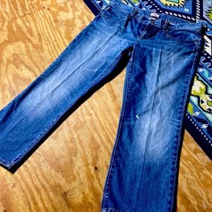 GAP Classic Denim Cropped Boyfriend Jeans Sz 12